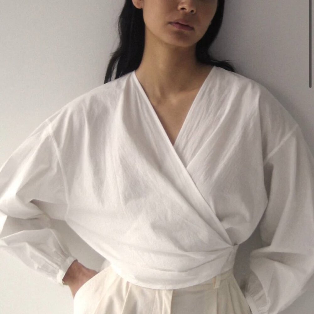 Shaina Mote Giverny Blouse in Salt - Picture 1 of 4